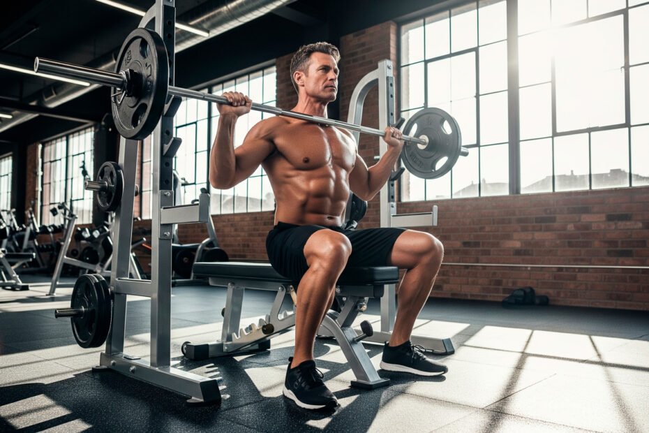 Person doing strength training exercises to boost metabolism naturally in modern gym setting