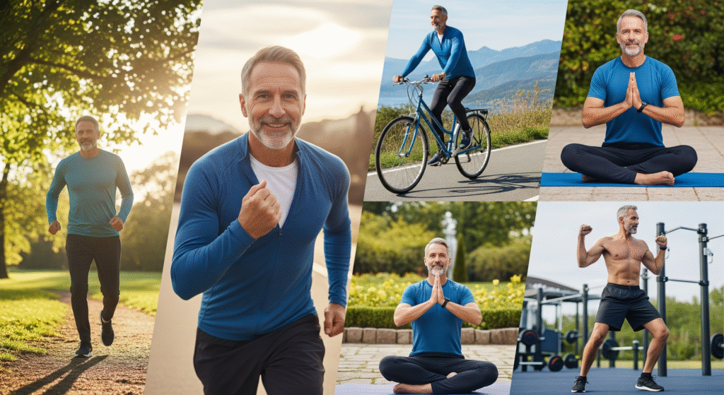 Person exercising outdoors showing natural ways to lower cholesterol through physical activity and movement