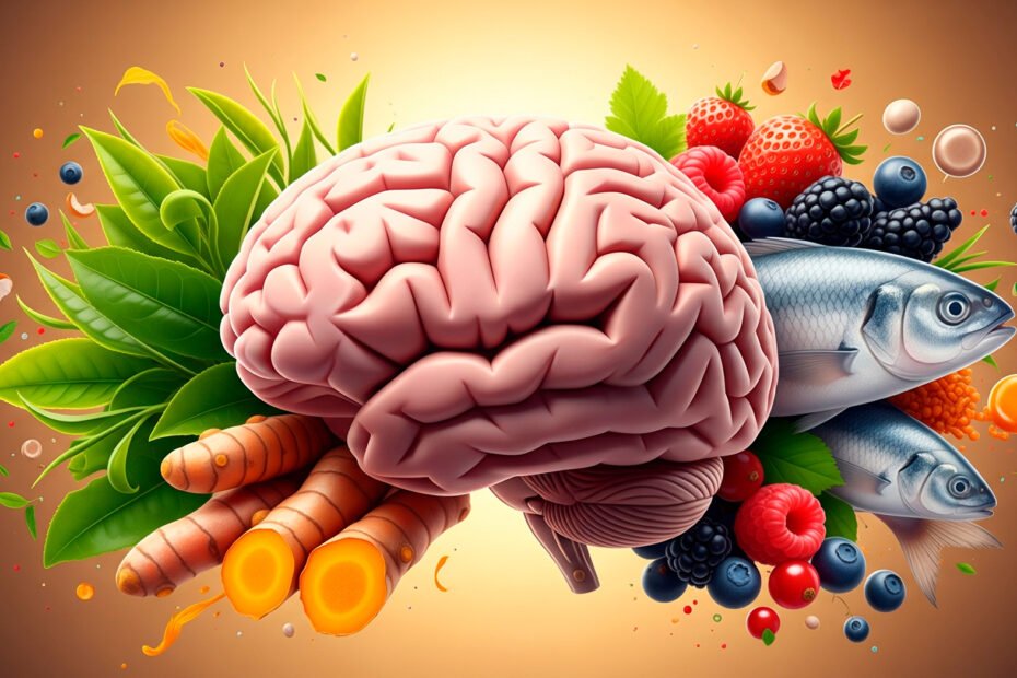 Natural brain health solutions including herbs, supplements, and nutritious foods for neurological support