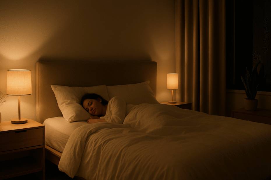 Person sleeping peacefully demonstrating how to sleep better naturally in comfortable bedroom environment