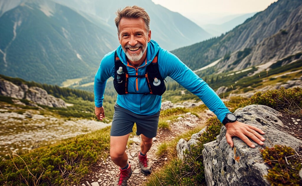 Happy man enjoying outdoor activity after using detox supplements