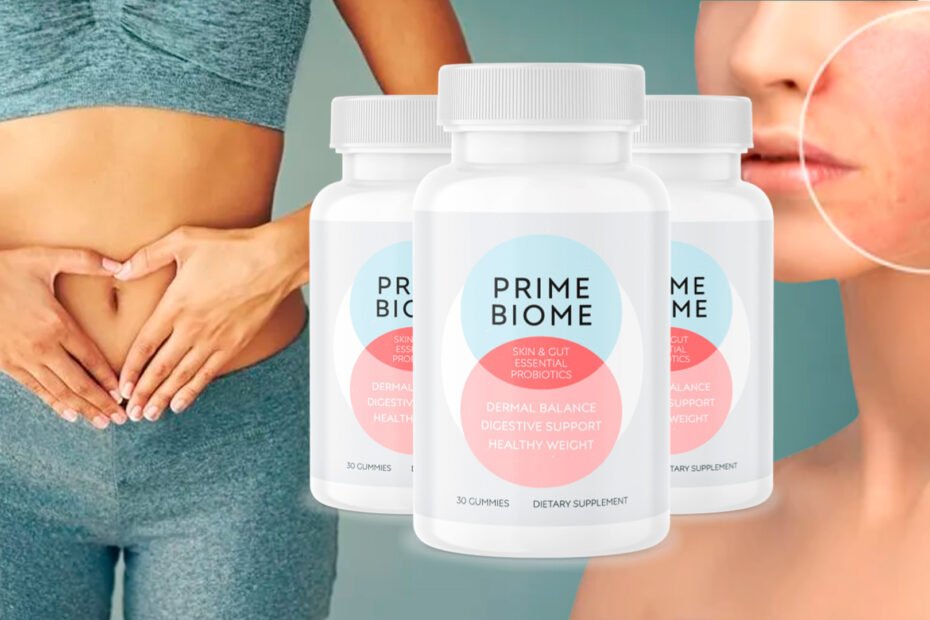 PrimeBiome review supplement bottle promoting gut and health benefits