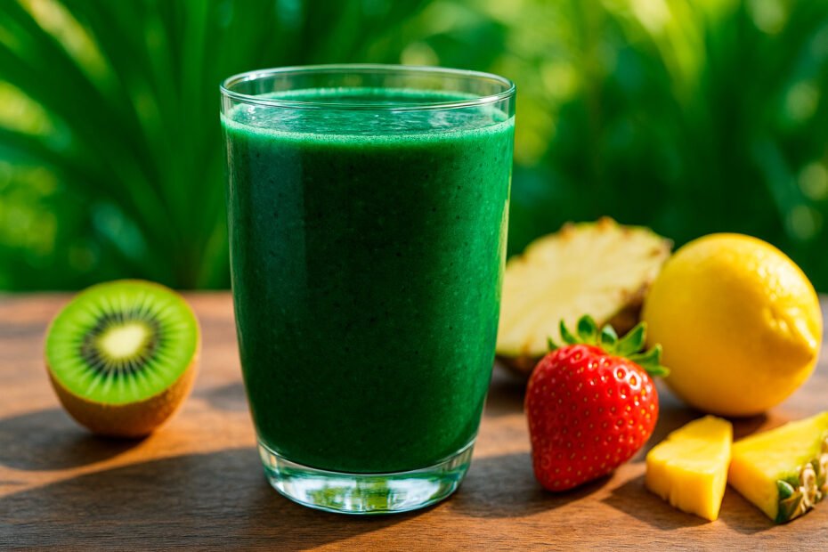 Vibrant spirulina smoothie showcasing spirulina benefits
