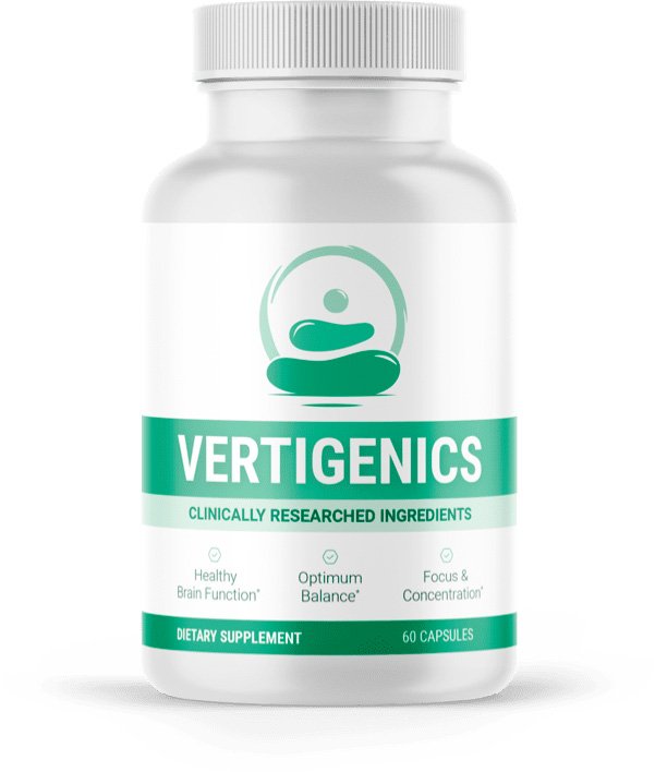 Vertigenics review - supplement bottle on white background