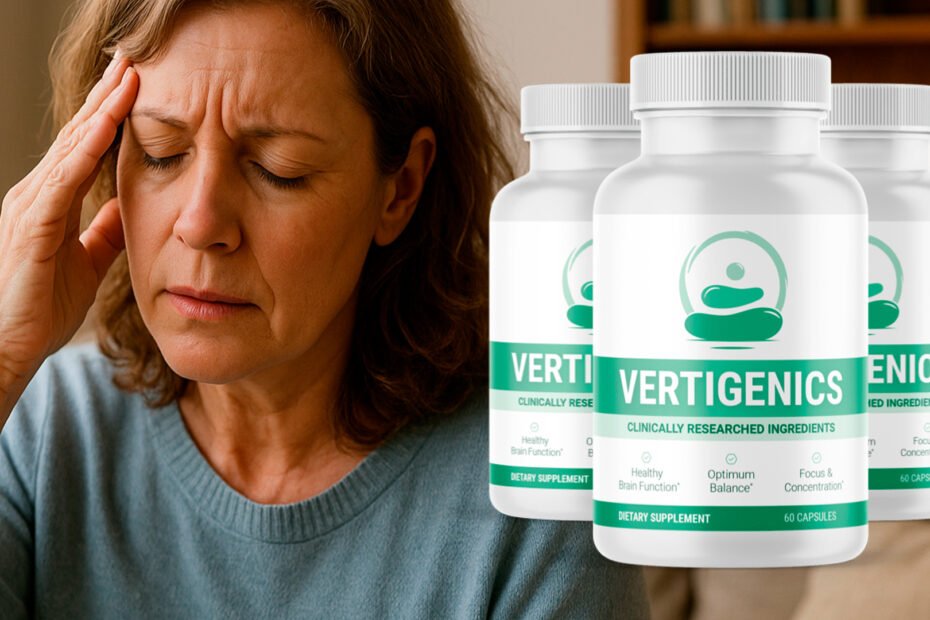 Vertigenics supplement bottles for vertigo relief