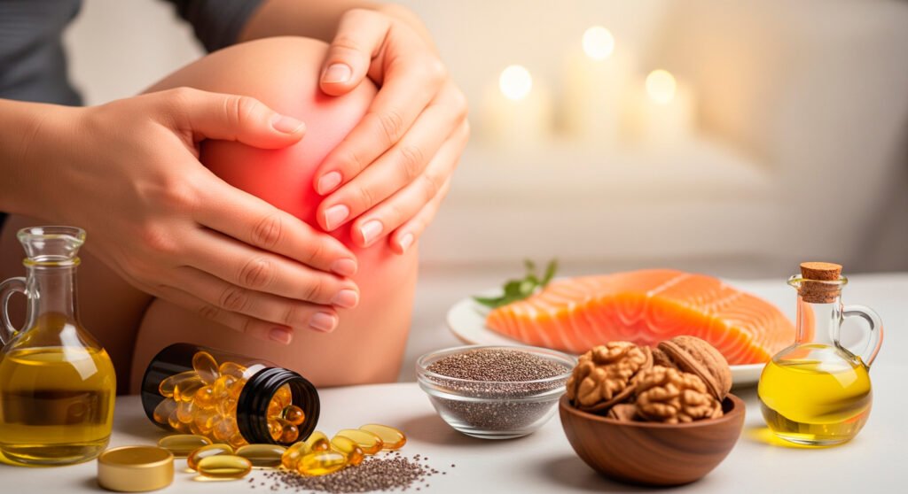 Inflammation relief through omega 3 supplementation and diet