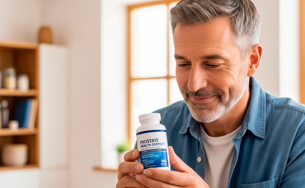 Prostate health support with natural supplement