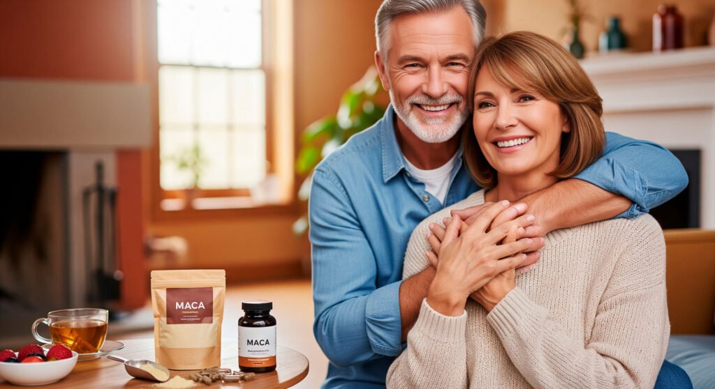 Hormone balance achieved by couple with maca supplements