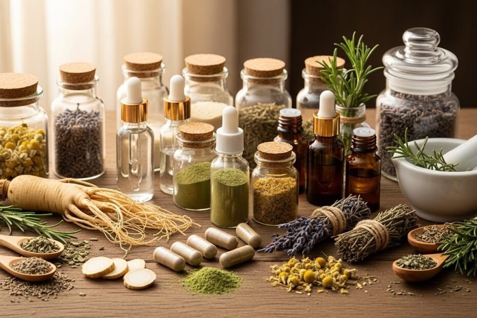ED natural remedies including herbal supplements and traditional medicines for male sexual health improvement