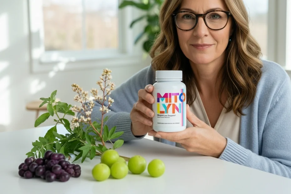 Mitolyn Review 2026 - author holding supplement bottle with natural ingredients