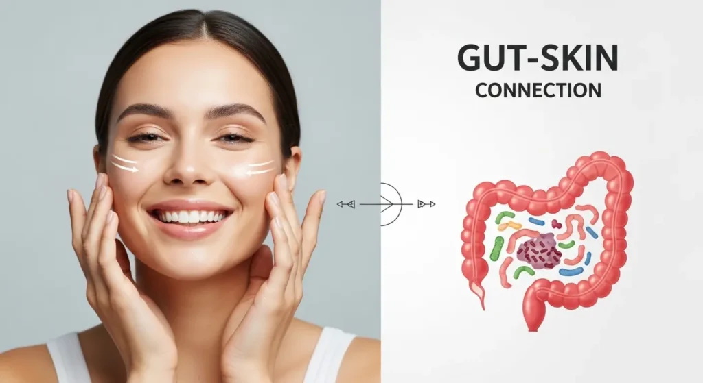 Gut skin probiotic benefits - the gut-skin axis connection for radiant health