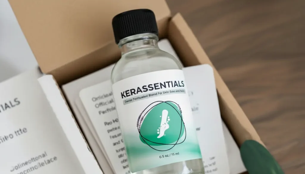 Kerassentials scam or legit verification – authentic product packaging and official bottle