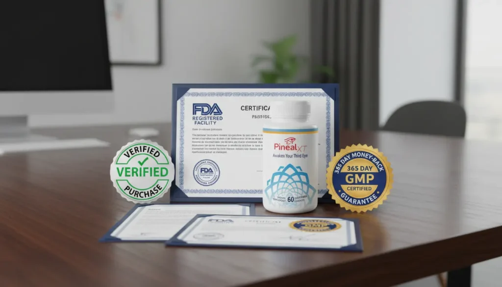 Pineal XT scam verification – FDA and GMP certifications proving legitimacy