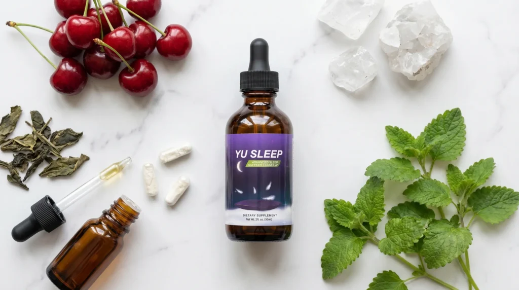 Yu Sleep ingredients – natural nano-enhanced formula with tart cherry, L-theanine, GABA and 5-HTP