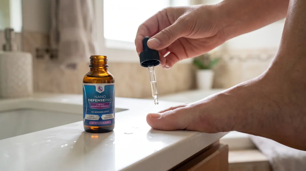 Applying NanoDefense Pro, part of our NanoDefense Pro vs Kerassentials comparison